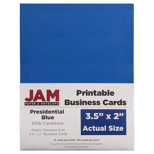 JAM Paper 3.5" x 2" Printable Business Cards